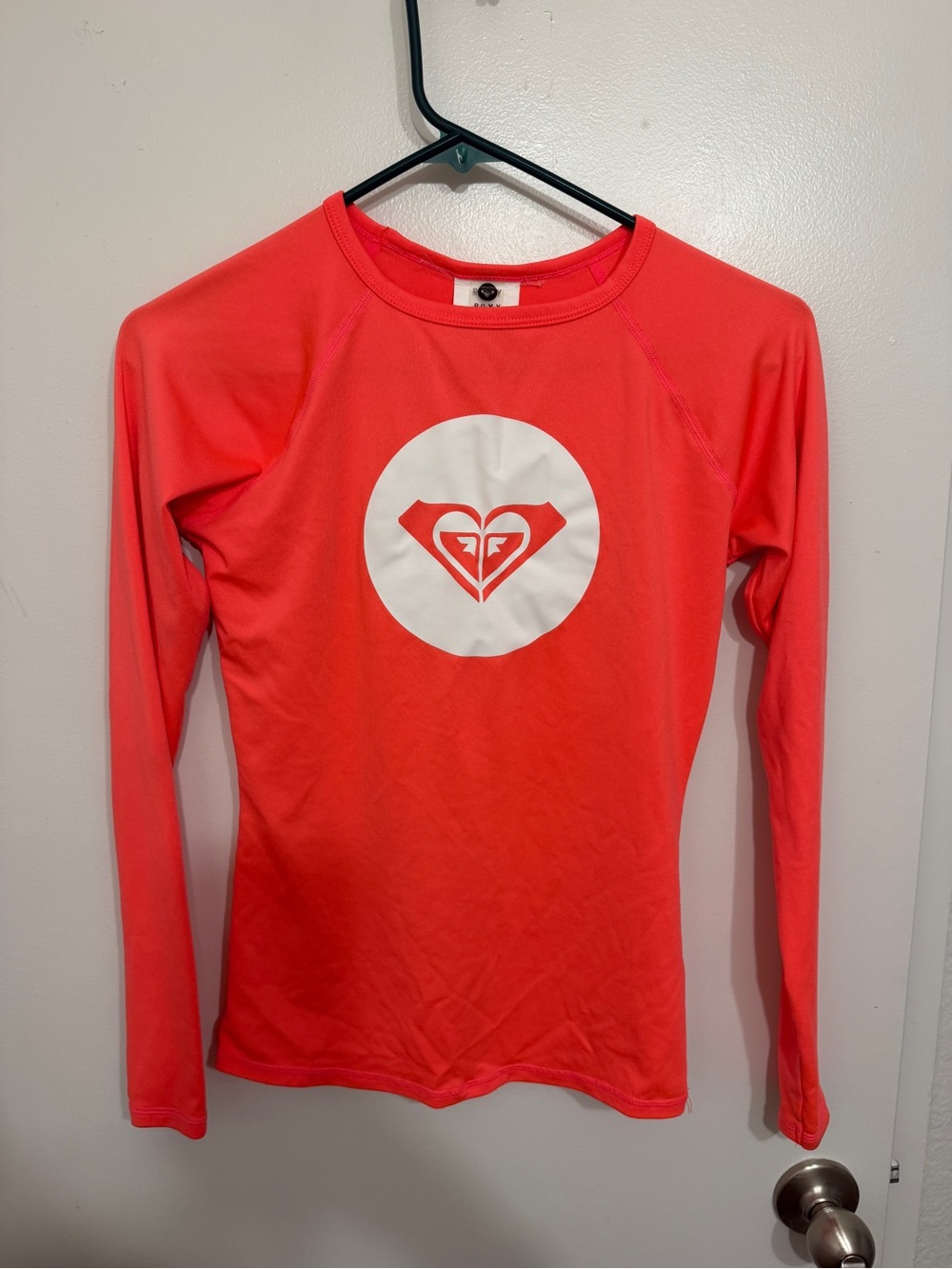 Girls' Coral ROXY Swim Long-Sleeve Rash Guard Top